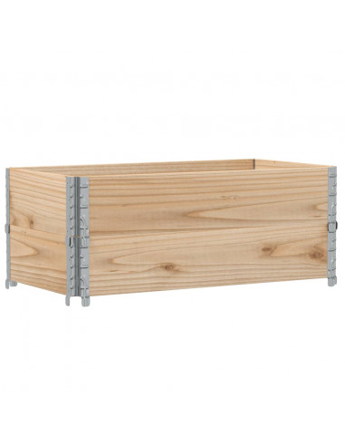 Paretali per Pallet 2 pz 100x50 cm in Legno Massello di Pino