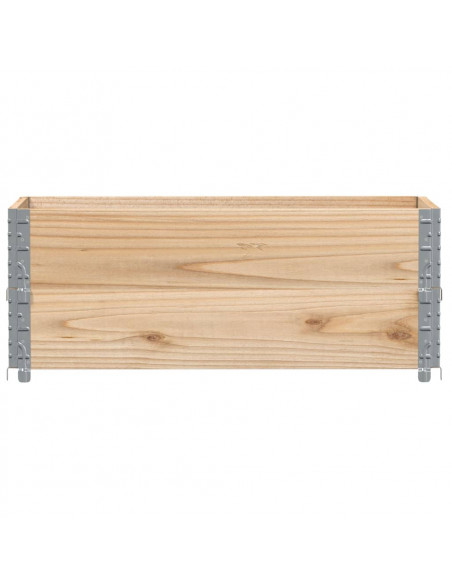 Paretali per Pallet 2 pz 100x50 cm in Legno Massello di Pino
