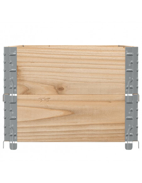 Paretali per Pallet 2 pz 100x50 cm in Legno Massello di Pino