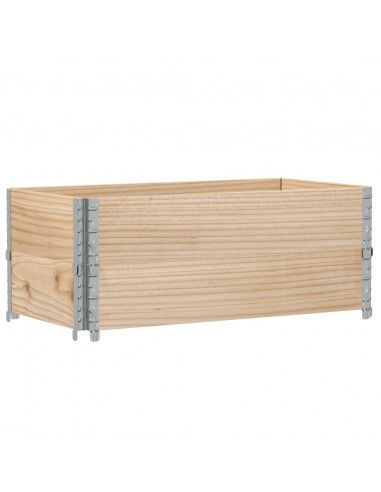 Paretali per Pallet 2 pz 100x50 cm in Legno Massello di Pino