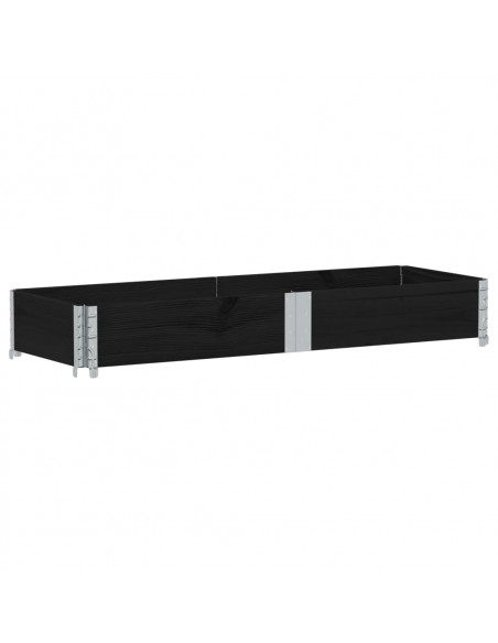 Paretale per Pallet Nero 150x50 cm in Legno Massello di Pino