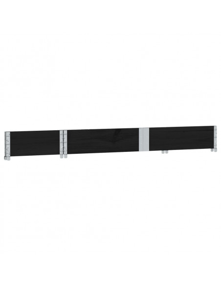 Paretale per Pallet Nero 150x50 cm in Legno Massello di Pino