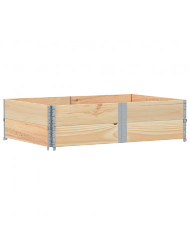 Paretali per Pallet 2 pz 150x100 cm in Legno Massello di Pino