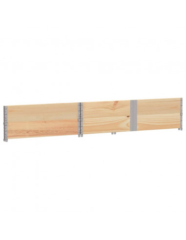 Paretali per Pallet 2 pz 150x100 cm in Legno Massello di Pino