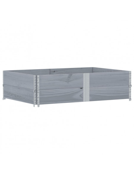 Paretali per Pallet 2pz Grigi 150x100cm Legno Massello di Pino