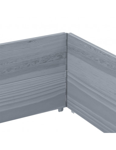 Paretali per Pallet 2pz Grigi 150x100cm Legno Massello di Pino