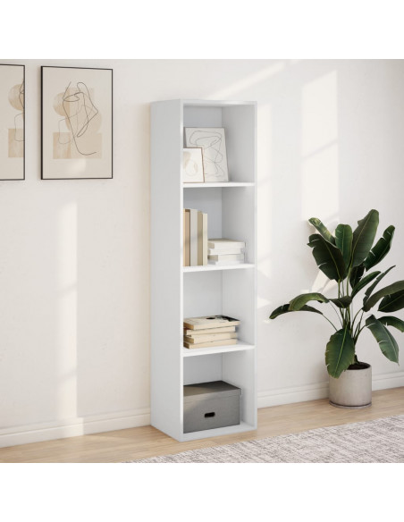 Libreria Bianca 40x30x152 cm in Legno Multistrato