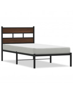 Giroletto senza Materasso con Testiera Rovere Marrone 80x200 cm 2