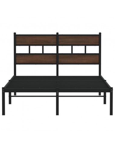 Giroletto senza Materasso con Testiera Rovere Marrone 120x200cm