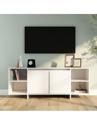 Mobile Porta TV Bianco 130x35x50 cm in Truciolato