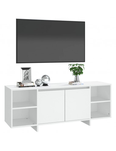 Mobile Porta TV Bianco 130x35x50 cm in Truciolato