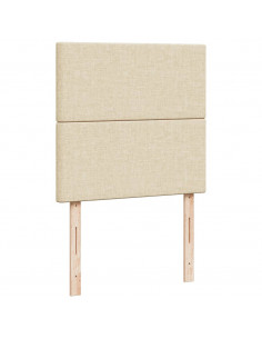 Giroletto a Molle con Materasso Crema 90x190 cm in Tessuto 2