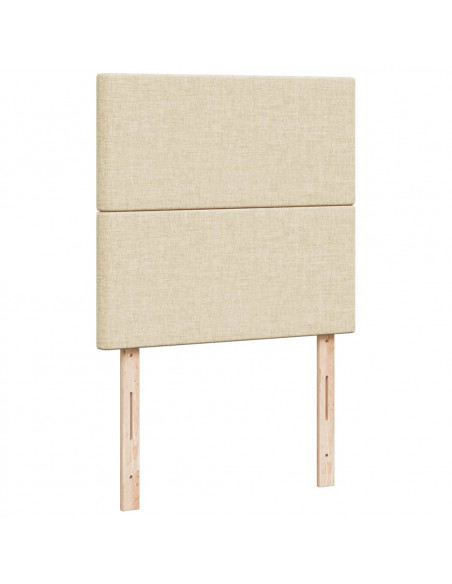 Giroletto a Molle con Materasso Crema 90x190 cm in Tessuto