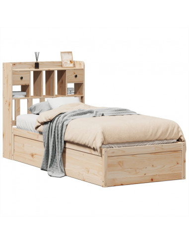 Letto senza Materasso 90x190 cm in Legno Massello di Pino