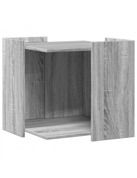 Recinto Lettiera Gatti Grigio Sonoma 53x53x51 cm in Truciolato