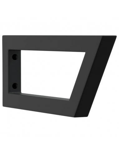 Reggimensole per Lavabo 2 pz Nere Trapezio in Acciaio