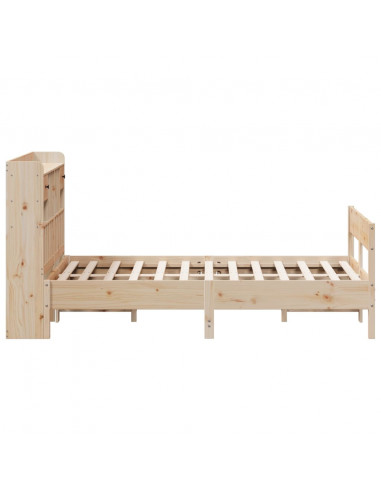 Letto Libreria senza Materasso 150x200 cm in Legno di Pino