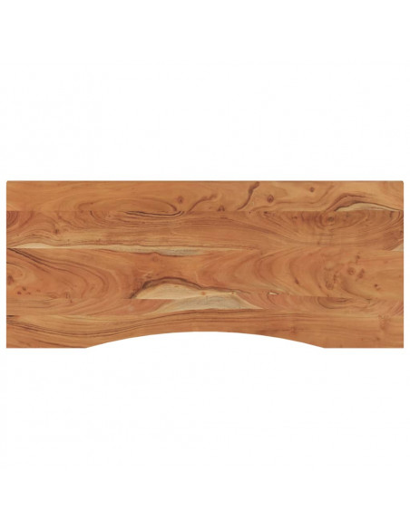 Piano Scrivania 120x50x2,5cm Rettangolare Legno Massello Acacia