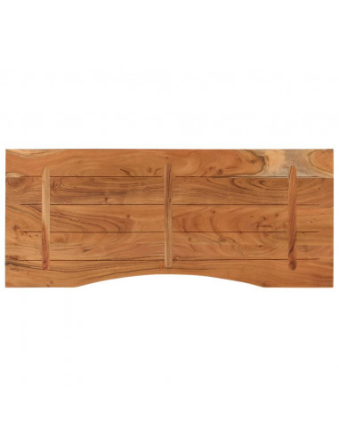 Piano Scrivania 120x50x2,5cm Rettangolare Legno Massello Acacia