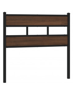Testiera Rovere Marrone 75 cm in Acciaio e Truciolato 2