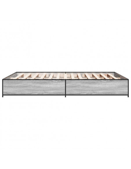 Giroletto Grigio Sonoma 140x190 cm in Legno Multistrato Metallo