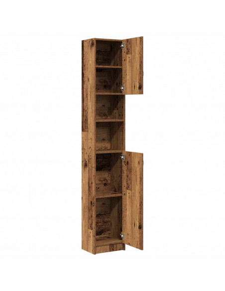 Mobile da Bagno Legno Antico 32x25,5x190 cm in Truciolato