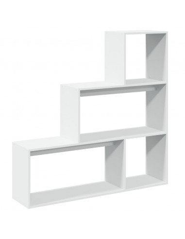 Libreria Divisorio 3 Ripiani Bianca 123x29x123 cm in Truciolato