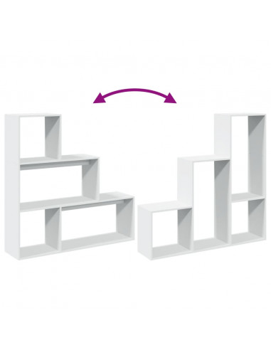 Libreria Divisorio 3 Ripiani Bianca 123x29x123 cm in Truciolato