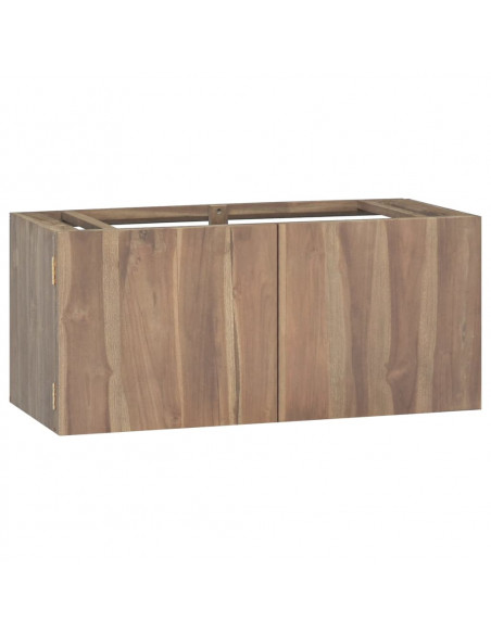 Mobile da Bagno a Parete 90x39x40 cm in Legno Massello di Teak