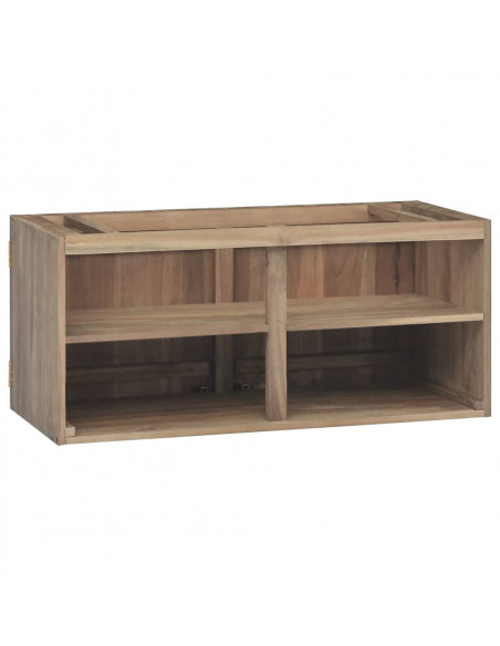 Mobile da Bagno a Parete 90x39x40 cm in Legno Massello di Teak