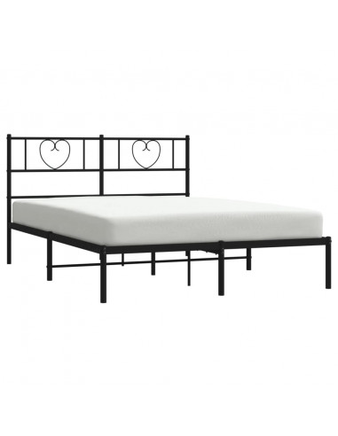 Giroletto con Testiera in Metallo Nero 140x190 cm