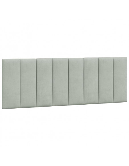 Giroletto con Luci LED Grigio Chiaro 140x200 cm in Velluto