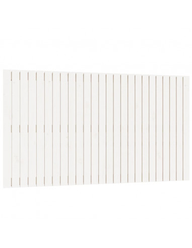 Testiera da Parete Bianca 159,5x3x90 cm Legno Massello di Pino