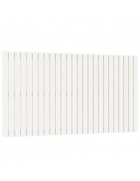 Testiera da Parete Bianca 159,5x3x90 cm Legno Massello di Pino