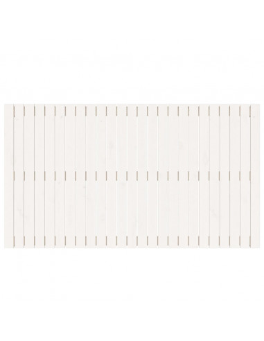 Testiera da Parete Bianca 159,5x3x90 cm Legno Massello di Pino