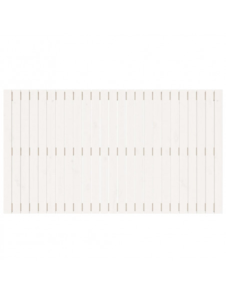 Testiera da Parete Bianca 159,5x3x90 cm Legno Massello di Pino
