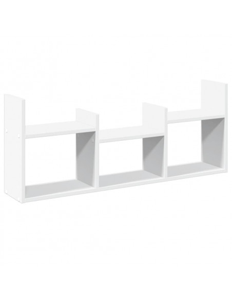 Mobile a Parete 100x18x40 cm Bianco in Legno Multistrato