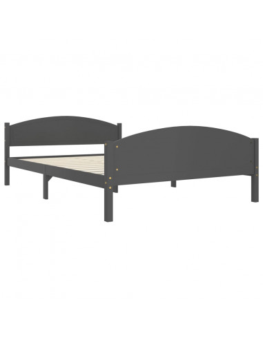 Giroletto Grigio Scuro in Legno Massello di Pino 160x200 cm