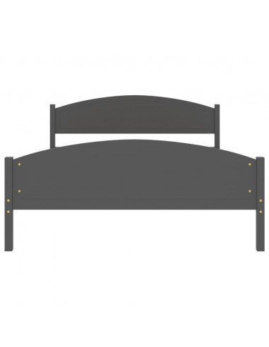 Giroletto Grigio Scuro in Legno Massello di Pino 160x200 cm