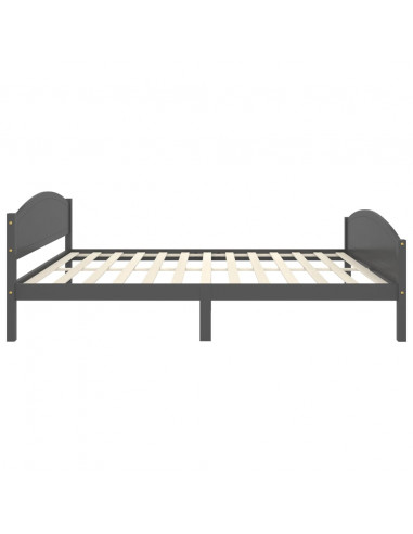 Giroletto Grigio Scuro in Legno Massello di Pino 160x200 cm