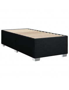 Giroletto a Molle con Materasso Nero 100x200 cm in Tessuto 2