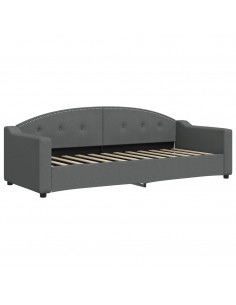 Letto da Giorno Grigio Scuro 80x200 cm in Tessuto 2