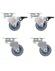 Ruote Girevoli Gemellate 4 pz 50 mm 2