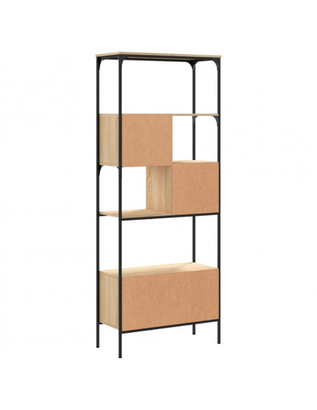 Libreria 5Ripiani Rovere Sonoma 76x33x188,5cm Legno Multistrato