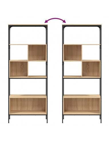 Libreria 5Ripiani Rovere Sonoma 76x33x188,5cm Legno Multistrato