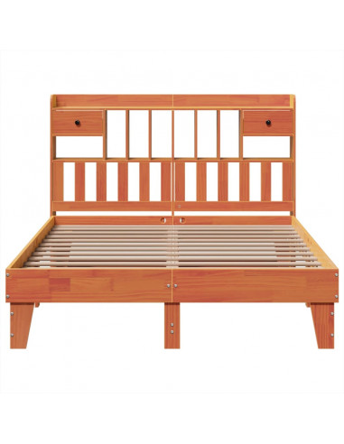 Giroletto senza Materasso Marrone Cera 140x200cm Massello Pino