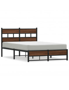 Giroletto senza Materasso in Metallo Rovere Marrone 120x200 cm 2