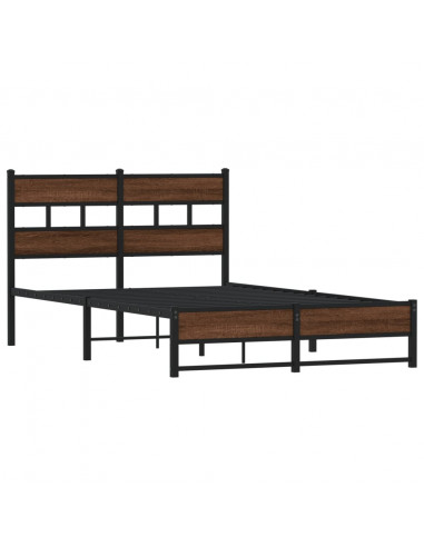 Giroletto senza Materasso in Metallo Rovere Marrone 120x200 cm