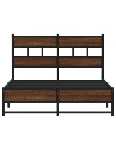 Giroletto senza Materasso in Metallo Rovere Marrone 120x200 cm