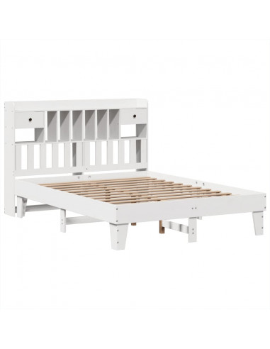 Letto senza Materasso Bianco 160x200 cm Legno Massello di Pino